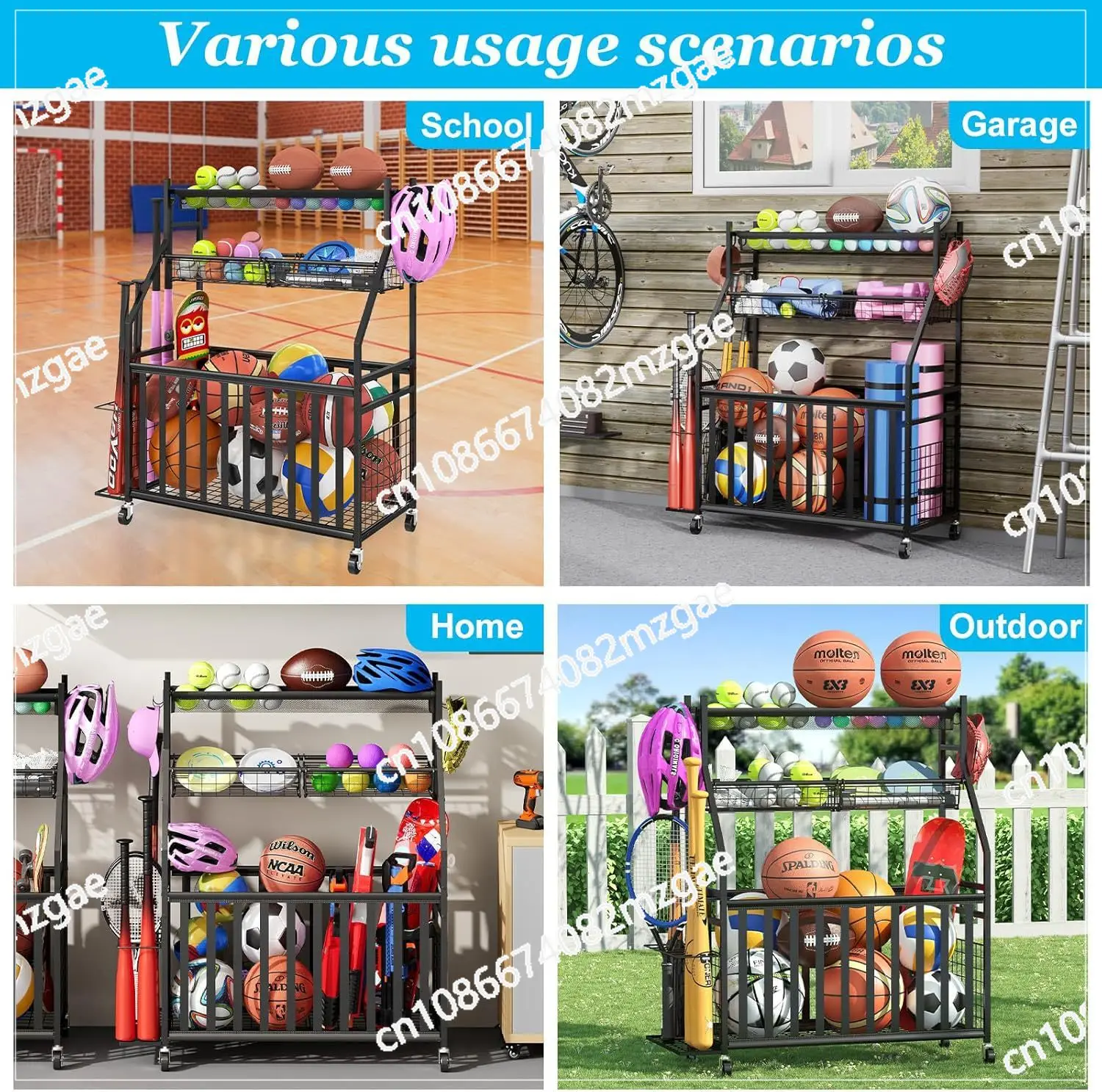 Sports Equipment Bat - Spor Ekipmanları Saklama Çantası Entegre Top